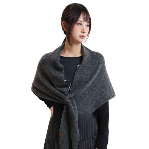 Écharpe d'hiver en cachemire tricoté pour femme, la solution contre le froid en grand châle