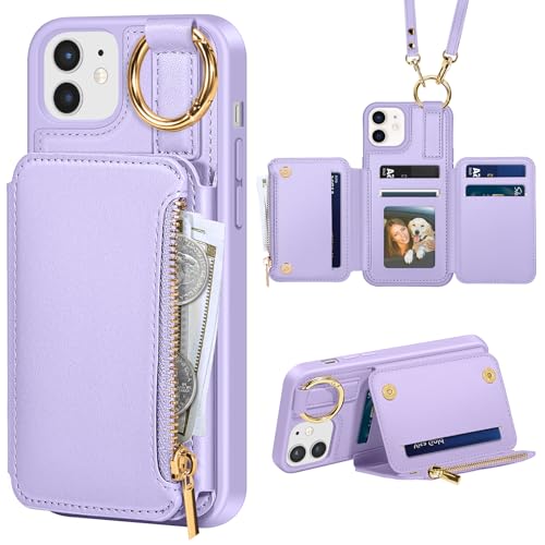 Coque iPhone 12 / 12 Pro violet clair Kuafcase de protection anti-choc