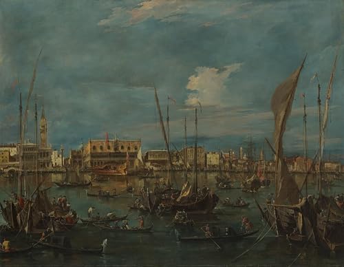 Tableaux Toile Bassin de San Marco Guardi : Sublimer un Grand Mur Vide 60x90