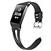 NANW Leather Bands Compatible with Fitbit Charge 3/Charge 3 SE, Slim Genuine Leather Band Replacement Accessories Strap Women Man Wristbands, Large Small