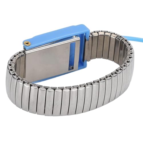 Image of Grounding Strap, Anti Static Wrist Straps Adjustable ESD Wrist Band Reusable Corded Anti Static Wrist Strap with Grounding Wire and Alligator Clip for Sensitive Electronic Equipment