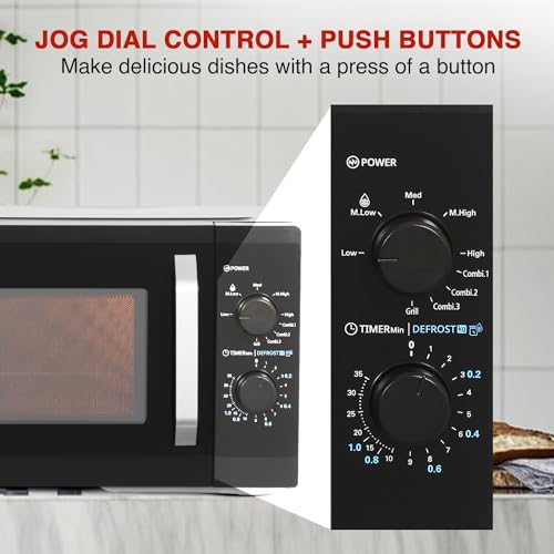 Image of SHARP 25L Bake+Grill Microwave Oven, JAPAN TECHNOLOGY, Auto Menus, Ceramic Coating, Jog-Dial, Quick Start, Model No. R625KNK, Color: Black (2023 Model)
