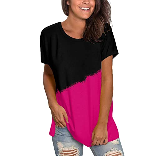 Oversized T Shirts For Women For Gym,Women Tunic Tops For Leggings Short Sleeve Shirts Botton Up Casual Ruched Blouses V Neck Short Sleeve T Shirts For Women #TOP1