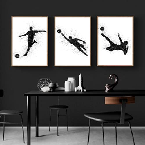 Tableau football abstrait sans cadre 20x30cm pour remplacer les posters froisses de chambre