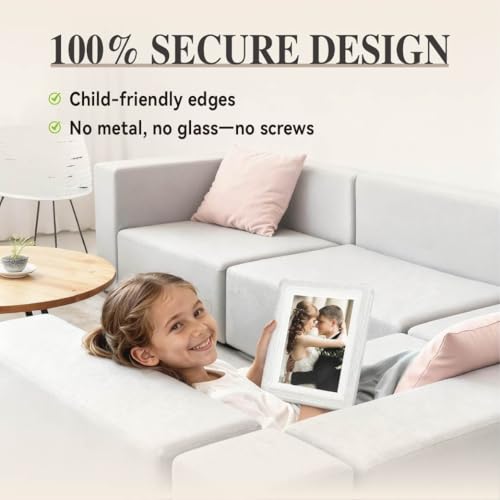 vilkok Crystal 5x7 Picture Frame,2 Pack, Fits 5x7 Photo or 4x6 with Mat, Acrylic Front & Durable ABS Frame, Shatterproof UV-Resistant Tabletop Display, Vertical/Horizontal Home Décor Frame — view 5