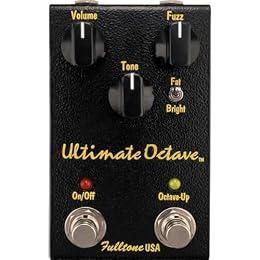 Fulltone Ultimate Octave Fuzz Guitar Pedal with Octave Up, Fat/Bright Switch, BC108 Transistor, True Bypass, Handmade in USA, Black