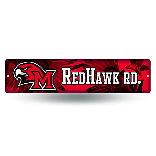 NCAA Miami Redhawks 16-Inch Plastic Street Sign DÃ©cor