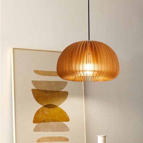 Suspension rustique en bois pour illuminer un îlot de cuisine ou un restaurant