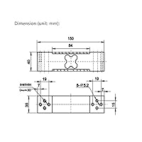 Vista 3 de Célula de carga de haz de punto único ATO 661.4 lbs, célula de carga tipo rectangular, celda de carga voladiza paralela mini sensor