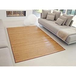 TEJIDOS EL MUNDO Alfombra BAMBÚ - Marron, 140x200 cm.