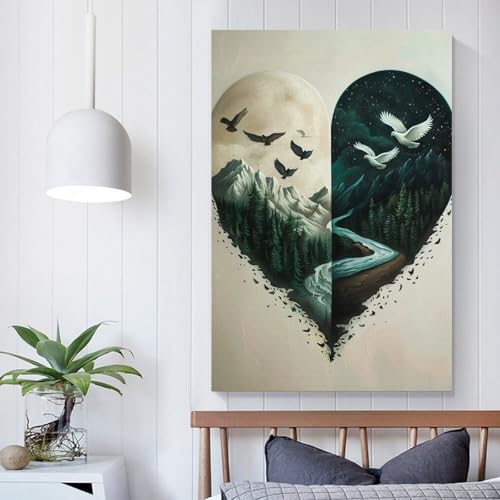 Impression d'art Soyez ensemble sur toile tendue grand format pour salon chic