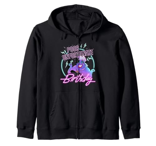 Disney Villains Ursula Birthday Hoodie : sweat zippé premium avec grand motif sérigraphié