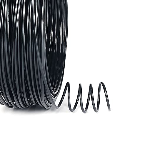 Tenn Well 12 Gauge Aluminum Wire, 100 Feet 2mm Bendable Anodized Metal Wire for Sculpting, Jewelry Making, Armature Making, Halloween Decor, Wire Wrapping, Crafting (Black)