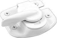 Prime-Line F 2618 Sash Lock for Single/Double Hung Wood Windows - 1-3/4" Hole Centers, White Stamped Steel, Easy Security Upgrade