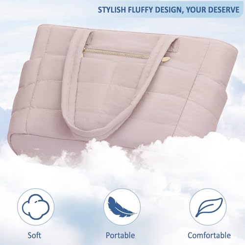 Bolso Tote grande para mujer ligero y acolchado miniatura 6