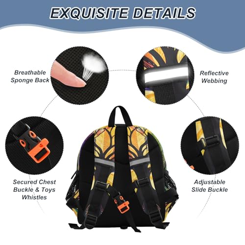 Kid's Backpack for Boys & Girls Toddler Bag Magical Colorful Tree Backpack with Safety Leash3