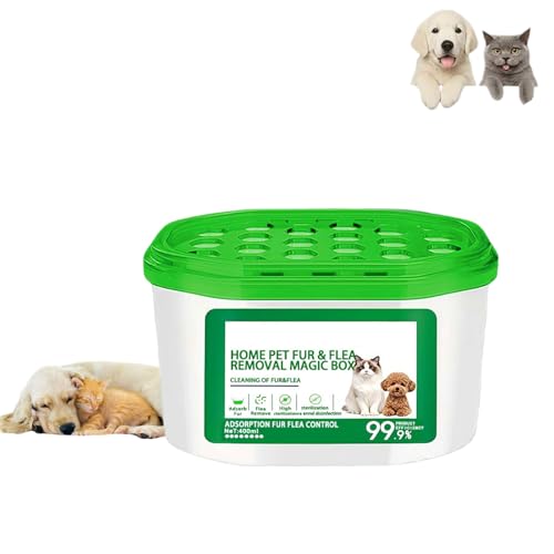 Home Pet Fur & Odor Removal Magic Box, 360° All-Round Airborne Hair Collector, Full-Angle Floating Fur & Dander Trap,Safe Around Cats & Dogs for Home Indoor Areas and Pet Activity Areas