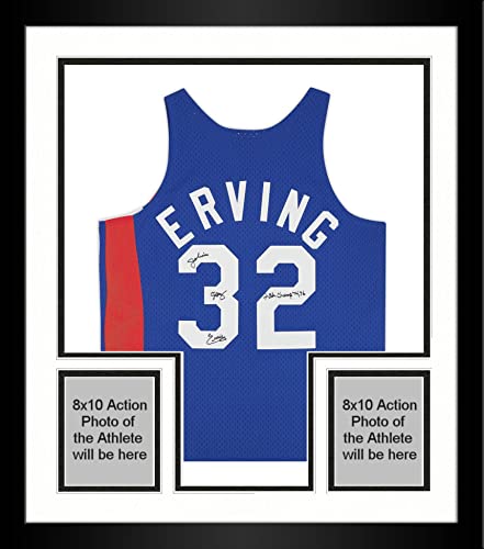 Framed Julius Erving New York Nets Autographed Royal Mitchell & Ness 1973-1974 Authentic Jersey with 