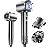 High Speed Hair Dryer, 160000RPM Fast Drying Blow Dryer, Negative Ions for Frizz-Free with Less Damage, Low Noise 2 Speeds & 4 Temps, Lightweight, with Diffuser & Concentrator Nozzle for Home & Travel