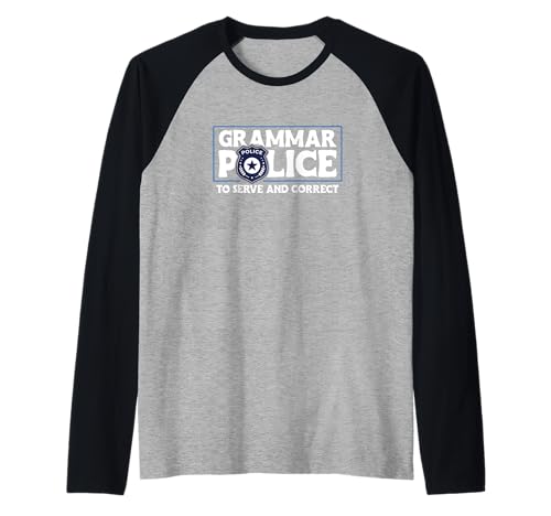 Policía gramatical - Servir y corregir Camiseta Manga Raglan