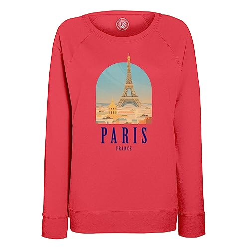 Sweatshirt femme Paris France avec illustration Tour Eiffel au design soigné