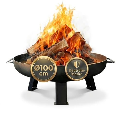 SOUK ONE Feuerschalen Nizza 100 cm - Feuerstelle für den Garten, Terrasse und Balkon, Feuertonne und Feuerkorb (Ø 100cm Nizza)