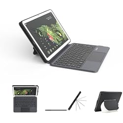 EIP Magnetix Keyboard Case for Google Pixel Tablet 11 inch (2023), Adjustable Viewing Angle, Detachable, Easy Carry, Protective Cover Compatible with Speaker Dock, 7 Backlight Color, US Layout