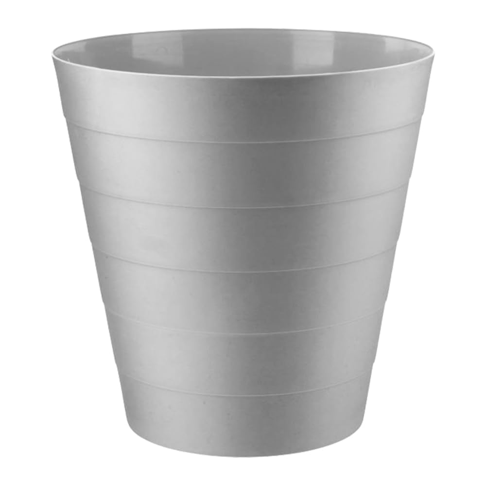 MantraRaj Plastic Waste Paper Bin 6L Round Waste Basket Trash Can Lightweight Rubbish Bin for Kitchen, Bedroom, Bathroom, Open-Top Design, Outdoor Garbage Container Dustbin (Grey) โ image 1