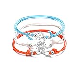 Fußkettchen 3 Stück Damen Lady Lotus Knöchel Kette Boho Beach Sandale Fußkettchen barfuß...