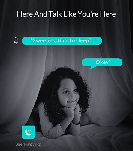 Netvue Camara Vigilancia WiFi Interior, Camaras de Vigilancia Domicilio WiFi 1080P, Camara Vigilancia Bebe Vista 360° Visión Nocturna, Detección de Movimiento, Audio Bidireccional Compatible con Alexa