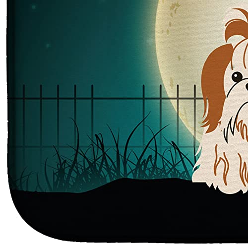 Tapis de séchage ultra absorbant Shih Tzu Halloween rouge 14x21 Caroline's Treasures BB2277DDM