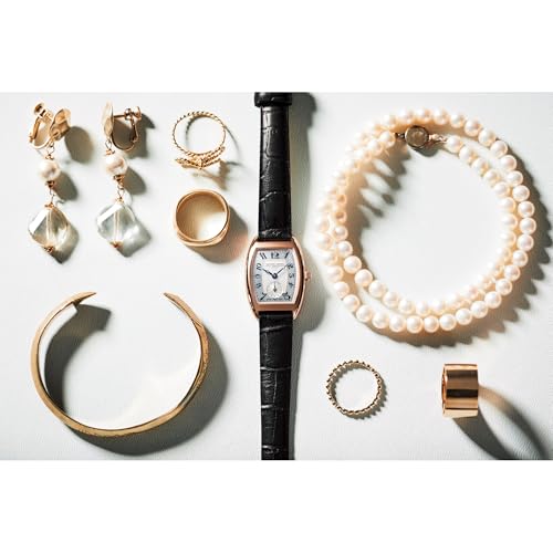 Frederique Constant Ladies Swiss Made Classic Quartz Rose Gold Plated Case Watch and Black Leather Strap, Mother of Pearl Dial Style: FC-235APWUS1T242