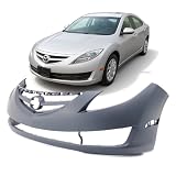 FitParts Compatible with Front Bumper Cover Fascia 2009-2013 Mazda 6 GS GT S i Sedan 09-13. New Primed Without Sensor Holes, With Fog Light Holes. MA1000222 GSYL50031CBB