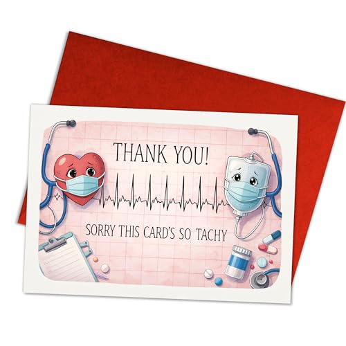 Podagree Thank You! Sorry This Card’s So Tachy – Funny Heart Thank You Card