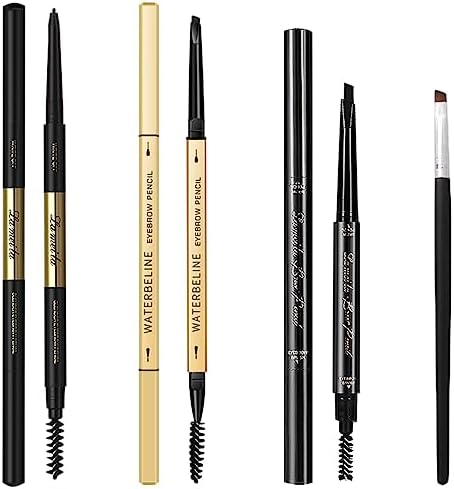3 Different Eyebrow Pencils,Creates Natural Looking Brows Easily And Lastes All Day,4-in-1:Eyebrow Pencil *3; Eyebrow Brush *1,Black #-927031