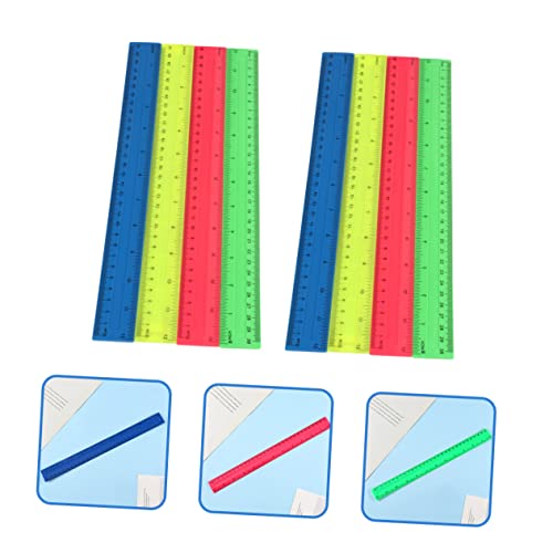 ULTECHNOVO 50 Pçs Régua Régua De Precisão Estudante Régua Reta Réguas Métricas Réguas Matemáticas Pa