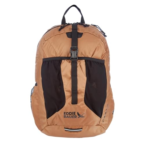 Image of Eddie Bauer Stowaway Packable Backpack | Travel | Outdoor | Lightweight | Foldable | Durable | Ripstop Polyester | 30L - Tobacco