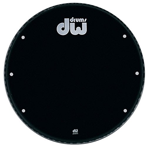 DW Drum Workshop GB16K Black 16" Bass Drum Head w/ White Logo by Drum Workshop - Used condition - US$28.32