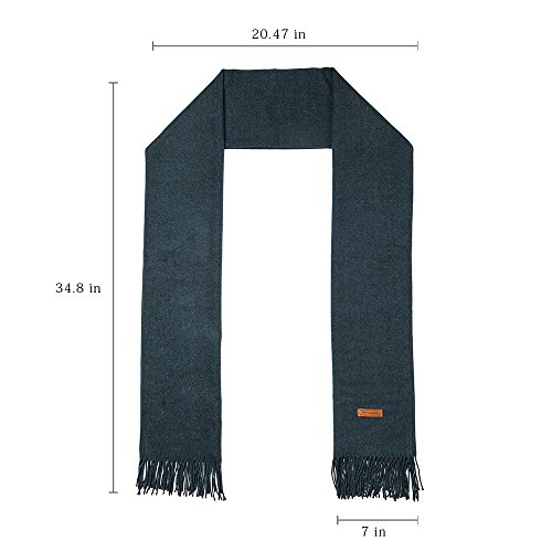 Cashmere Scarf For Womens Mens Super Soft Fashion Long Tassel Blue Scarf（80.7X25.6 In4