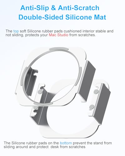 SNANSHI Mac Studio Stand - Aluminum Desktop Stand Designed Only for Mac Studio,Improved Airflow Effectively Dissipate Heat, Desk Organization - Thumbnail 4