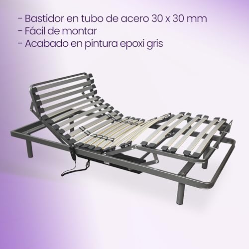 Mattfy - Elektrisches Gelenkbett Flexipro, 5 Ebenen, verstärkter Rahmen, zuverlässig und leise, Deutscher Motor, 90 x 190 – Bild 3