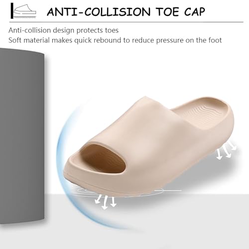 Cloud Slides for Women Men Kids,Unisex EVA Soft Recovery Slides,Thick Sole Open Toe Toddler Boys Girls Beach Slippers Shower Shoes Outdoor&Indoor House Slippers3