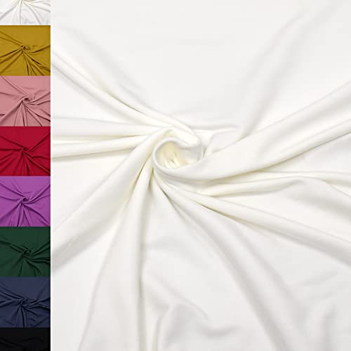 MAGAM-Stoffe Finn Jersey Stoff uni Oeko-Tex Meterware 50cm (01. Weiß)