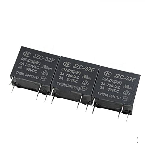 Relais de puissance HF32F 5 pins 3A lot de 50 mini relais JZC-32F pour circuit imprimé