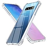 Knrlqim Cover Compatibile con Samsung Galaxy S10 4G 6,1",Custodia per Telefono in Silicone Antiurto Trasparente,Sottile Morbida in Silicone TPU Anti-Graffio Chiaro Protettiva Case per Samsung S10 4G
