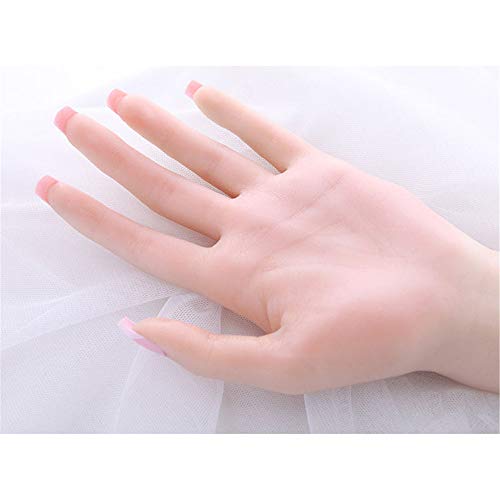 AFYH Model Mannequin Fake Hands, Silicone Life Size Hand Realistic Flexible Silicone Mannequin Hand Model Simulation Human Hand Model Silicone Fake Model,B right hand - Image 2