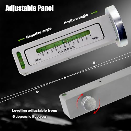 Image of RULLINE 2PCS Universal Magnetic Gauge Tool Wheel Alignment Camber Alignment Tool Magnetic Wheel Alignment Gauge Camber Caster Strut Wheel Alignment Tool for Truck Car RV