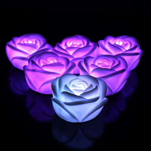 Velas eléctricas LED de rosa sin llama iluminación de larga duración segura para eventos 4