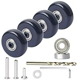 ZYWUOY Gepäckrad-Ersatzset, 50 mm Lenkrollen mit Kugellager, inklusive Bohrer und Hardware für Kofferreparatur