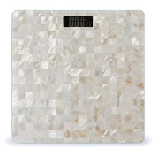 Báscula digital para peso corporal, capacidad 400 lb, beige miniatura 1